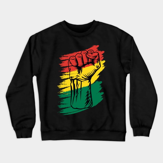 Black Pride Fist Black Lives Matter Gift Crewneck Sweatshirt by BadDesignCo